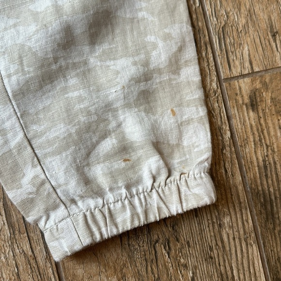 Athleta Cabo Tide Linen Jogger beige camo 0P - Picture 5 of 6
